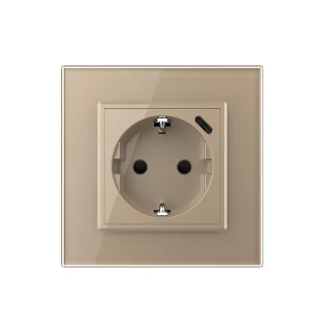 Prize cu rame din sticla - Priza Schuko + USB-C..., sercomelectric.ro