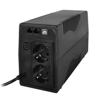 UPS 900VA 500W cu Stabilizator si Management, 2x Schuko, Ecran LCD si Acumulator 12V 9Ah, TED Electric TED003942 Sursa Neintreruptibila - UPS 900VA 500W cu..., sercomelectric.ro