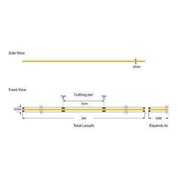Banda LED si transformatoare - Banda LED dimabila 24V COB..., sercomelectric.ro