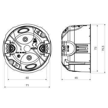 Doze aparat rigips/zidarie - Doza universala rigips F..., sercomelectric.ro