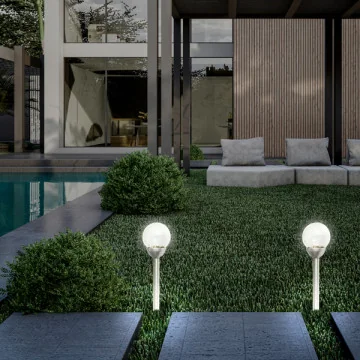 Exterior - Lampa gradina cu panou..., sercomelectric.ro