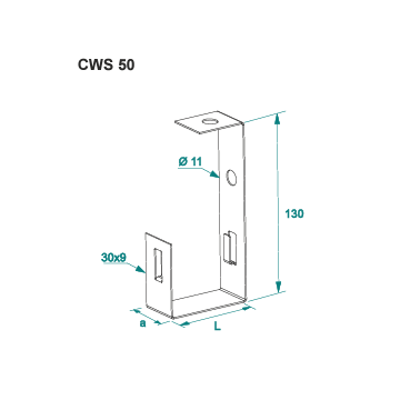 Jgheab metalic si accesorii - Piesa sustinere cu brat..., sercomelectric.ro