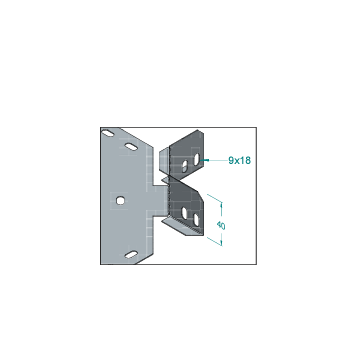 Jgheab metalic si accesorii - Cot orizontal 90⁰ pentru..., sercomelectric.ro