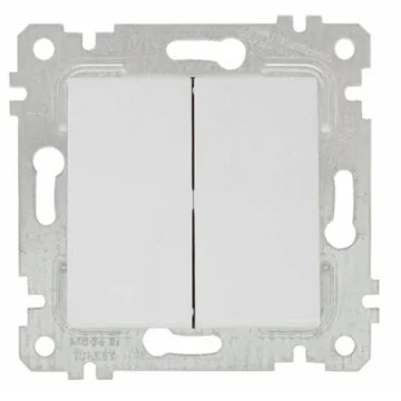 Mutlusan - Rita - Intrerupator dublu alb,..., sercomelectric.ro