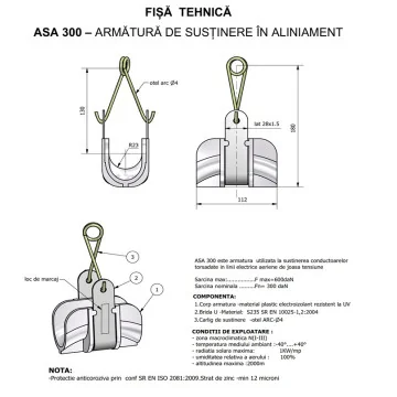 Materiale bransamente... - Armatură susținere în..., sercomelectric.ro