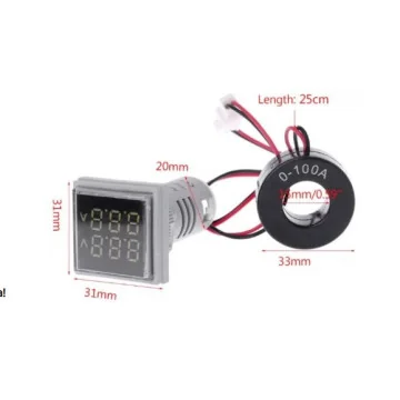 Aparate de masura si... - Mini voltmetru - ampermetru..., sercomelectric.ro