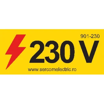     
 - Indicator autocolant atentionare 230V 2.2x5cm, sercomelectric.ro