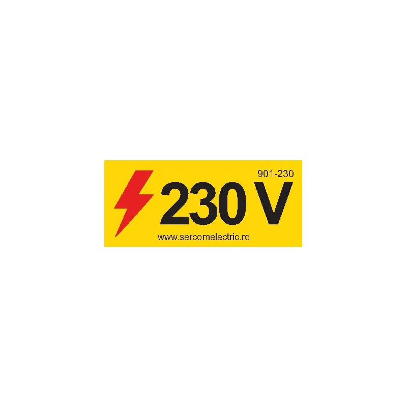 SercomElectric.ro Indicator autocolant atentionare 230V 2.2x5cm