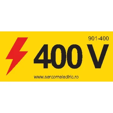     
 - Indicator autocolant atentionare 400V 2.2x5cm, sercomelectric.ro
