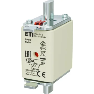     Sigurante fuzibile si...
 - Siguranta fuzibila MPR fara izolatie ETI, Gr. NH00 C 500V gL-gG 160A, sercomelectric.ro