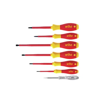     Truse, Seturi si Accesorii
 - Set 7 surubelnite izolate VDE Wiha SoftFinish® electric - cap plat/Phillips, 1000 V AC, sercomelectric.ro