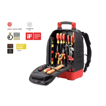     Truse, Seturi si Accesorii
 - Rucsac scule electrician Wiha Tool Backpack electric II — 27 piese: surubelnite VDE, clesti, accesorii, organizatoare interne, sercomelectric.ro