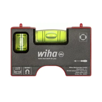     Scule pentru găurire,...
 - Nivela cu bula mini Wiha Pocket electrician - 8 cm, 2 magneti, centrare doze 60 mm, orizontal + vertical, sercomelectric.ro