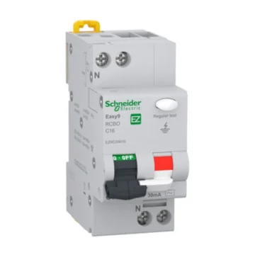     Sigurante diferentiale RCBO
 - Easy9 Siguranta automata cu prot. diferentiala RCBO XP 1P+N, 6000A, curba C, 16A, 30mA, tip AC Schneider Electric, sercomelectric.ro