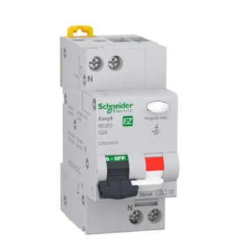     Sigurante diferentiale RCBO
 - Easy9 Siguranta automata cu prot. diferentiala RCBO XP 1P+N, 6000A, curba C, 20A, 30mA, tip A Schneider Electric, sercomelectric.ro