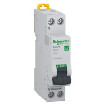     
 - Easy9 Siguranta automata MCB XP 1P+N 6000A curba C 10A Schneider Electric, sercomelectric.ro