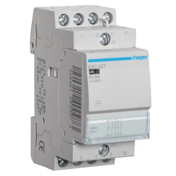     Contactoare si relee
 - Contactor modular, 25A, 2ND+2NI, 230V, Hager, sercomelectric.ro