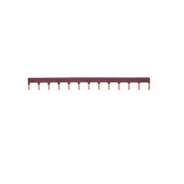    Bus-bar
 - Bareta de conexiune cu pini Hager KB163P, 1P, 63A, 10 mmp, 13 module, maro (faza), sercomelectric.ro