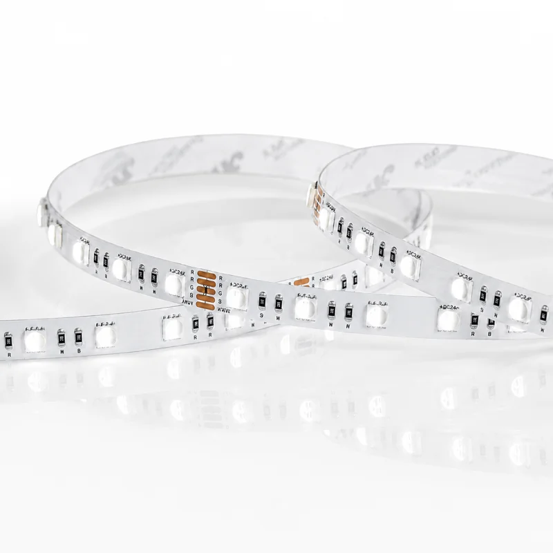 Bandă LED RGBW + Alb Neutru 4000K, 24V, 16W/m, IP20, rolă 5m,Eurolamp PRO