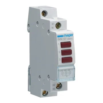     
 - Lampa de semnalizare modulara, 230V, 3x rosu, Hager, sercomelectric.ro