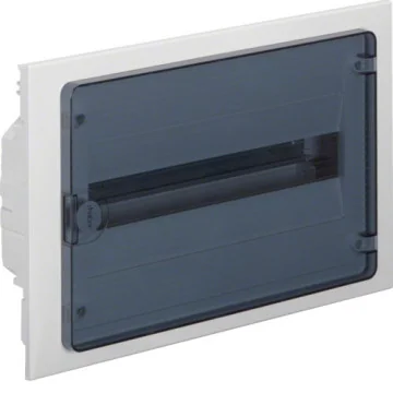     
 - Tablou electric incastrat Golf, 1 rand, 18 module, usa transparenta, Hager, sercomelectric.ro