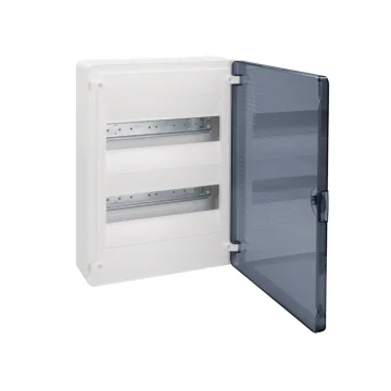     Tablouri PVC
 - Tablou electric aparent Golf, 2 randuri, 24 module, usa transparenta, Hager, sercomelectric.ro