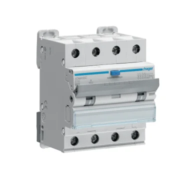     
 - Disjunctor diferential, 4P, 16A, 30mA, curba B, 6kA, tip A, Hager, sercomelectric.ro