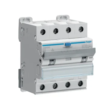     Disjunctoare diferentiale...
 - Disjunctor diferential, 4P, 32A, 30mA, curba B, 6kA, tip A, Hager, sercomelectric.ro
