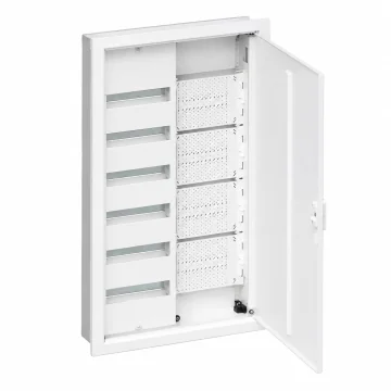     Dulapuri metalice
 - Tablou electric incastrat Univers, cu sectiune multimedia, 84 module, IP31, 550x1100x110 mm, Hager, sercomelectric.ro