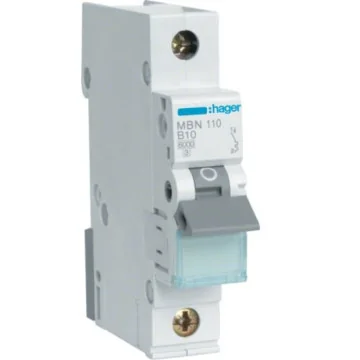    
 - Siguranta automata, 1P, 10A, curba B, 6kA, Hager, sercomelectric.ro