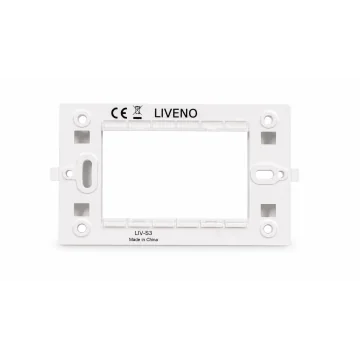     Prize si intrerupatoare
 - Suport de fixare plastic, 3 module, Liveno, sercomelectric.ro