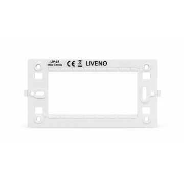     Liveno
 - Suport de fixare plastic, 4 module, Liveno, sercomelectric.ro