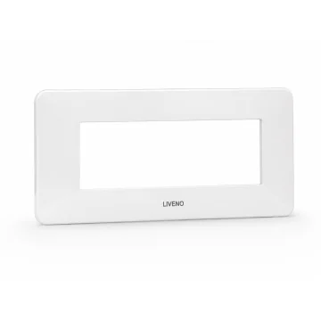     Prize si intrerupatoare
 - Rama ornament plastic, 6 module, alba, Liveno, sercomelectric.ro